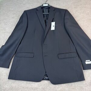 MICHAEL STRAHAN COLLECTION Classic Fit Black Wool Blend Sport Coat Men's New